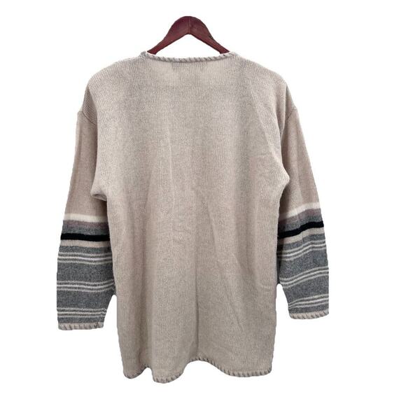 Vintage 80s Carducci Oversized Argyle Lambswool Angora Sweater Womens Large - Picture 6 of 8